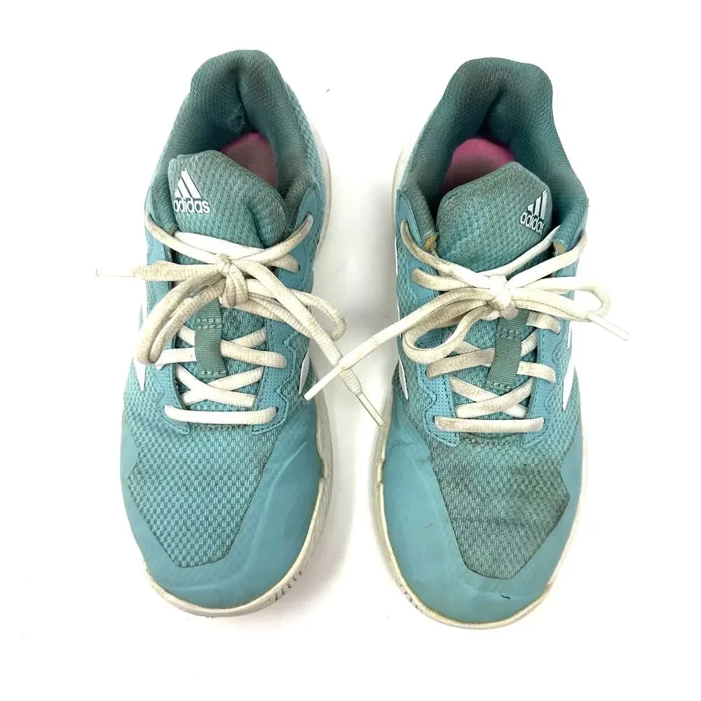 Adidas Size 7 PickleBall Shoes Teal Lace Up Sneaker‎ Outdoor Court Athletic wear